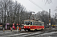 Tatra-T6B5 #4551 8-го маршрута на Салтовском шоссе отправился от остановки "Улица Эйдемана"