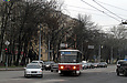 Tatra-T6B5 #4551 8-го маршрута поворачивает с Московского проспекта на улицу Академика Павлова
