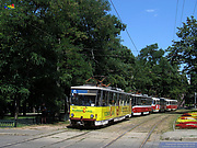 Tatra-T6B5 #4551, Tatra-T6A5 #4556 и Tatra-T3SUCS #3096-3097 на проспекте Независимости возле улицы Ромена Роллана
