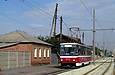 Tatra-T6B5 #4552 16-го маршрута на улице Шевченко в районе улицы Кольцовской