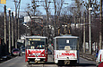 Tatra-T6B5 #4554 16-го маршрута и #4563 маршрута 16-А в Семиградском въезде