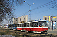 Tatra-T6B5 #4555-4556 5-го маршрута на улице Плехановской