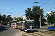 Tatra-T6B5 #4557-4558 5-го маршрута на Московском проспекте в районе переулка Восстания