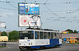 Tatra-T6B5 #4559 16-го маршрута выезжает на улицу Сидора Ковпака с пробивки улицы Героев Труда