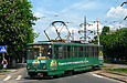Tatra-T6B5 #4561 5-го маршрута на улице Морозова поворачивает на улицу Войкова