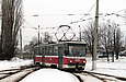 Tatra-T6B5 #4561 27-го маршрута разворачивается на конечной станции "Салтовская"