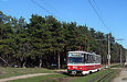 Tatra-T6B5 #4563 16-го маршрута на улице Героев труда в районе остановки "Зона отдыха"