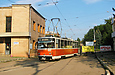 Tatra-T6B5 #4564 5-го маршрута при выезде с КП "Харьковский вагоноремонтный завод" на улицу Молодой Гвардиии