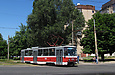 Tatra-T6B5 #4565 16-го маршрута на улице Героев Труда на перекрестке с улицей Гвардейцев Широнинцев