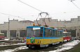 Tatra-T6B5 #4565 в Салтовском трамвайном депо возле производственного корпуса
