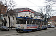 Tatra-T6B5 #4566 5-го маршрута на улице Пушкинской на перекрестке с улицей Иванова