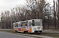 Tatra-T6B5 #4566 5-го маршрута на улице Морозова возле остановки "Аллея славы"