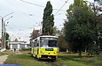 Tatra-T6B5 #4566 16-го маршрута на проспекте Тракторостроителей отправился от конечной "Салтовская"
