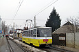 Tatra-T6B5 #4566 16-го маршрута на пробивке улицы Героев труда в районе улицы Ковпака