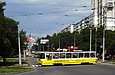 Tatra-T6B5 #4566 27-го маршрута на улице Героев Труда на перекрестке с улицей Гвардейцев Широнинцев