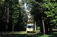 Tatra-T6B5 #4566 8-го маршрута разворачивается на конечной "Журавлевский гидропарк"