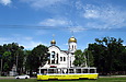 Tatra-T6B5 #4566 8-го маршрута на Московском проспекте между перекрестками с улицами Морозова и Кошкина