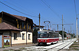 Tatra-T6B5 #4569 27-го маршрута на улице Шевченко в районе Новоисаевского переулка