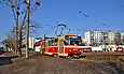 Tatra-T6B5 #4570 8-го маршрута на конечной станции "602-й микрорайон"