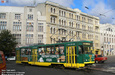 Tatra-T6B5 #4572 5-го маршрута поворачивает с площади Конституции на улицу Короленко