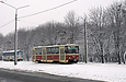 Tatra-T6B5 #4573 16-го маршрута на улице Академика Павлова в районе улицы Камышева