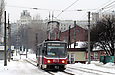 Tatra-T6B5 #4573 27-го маршрута на улице Академика Павлова в районе Конюшенного переулка