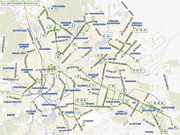 Схема действующих троллейбусных маршрутов Харькова