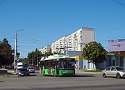 Богдан-Т70117 #2613 27-го маршрута на перекрестке улиц Холодногорской, Полтавский Шлях и Дудинской