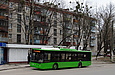 ЛАЗ-Е183А1 #2101 27-го маршрута на проспекте Ильича перед отправлением от остановки "Улица Шульженко"