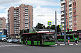 ЛАЗ-Е183А1 #2101 3-го маршрута поворачивает с проспекта Гагарина на проспект Героев Сталинграда