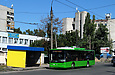 ЛАЗ-Е183А1 #2102 27-го маршрута на проспекте Постышева подъезжает к остановке "Григоровка"