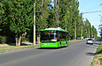 ЛАЗ-Е183А1 #2104 3-го маршрута на улице Танкопия между улицей Харьковских дивизий и проспектом Маршала Жукова