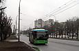 ЛАЗ-Е183А1 #2104 3-го маршрута на проспекте Героев Сталинграда в районе разворотного круга "Микрорайон 28"
