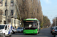 ЛАЗ-Е183А1 #2104 5-го маршрута на улице Ньютона в районе проспекта Гагарина