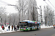 ЛАЗ-Е183А1 #2105 27-го маршрута на проспекте Любови Малой в районе улицы Дудинской
