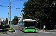 ЛАЗ-Е183А1 #2107 на улице Троллейбусной перед поворотом на улицу Ньютона