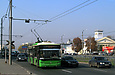 ЛАЗ-Е183А1 #2107 на Московском проспекте возле железнодорожного переезда