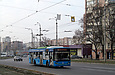 ЛАЗ-Е183А1 #2108 35-го маршрута на проспекте Героев Сталинграда возле улицы Троллейбусной