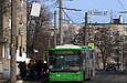 ЛАЗ-Е183А1 #2110 6-го маршрута на улице Южнопроектной возле проспекта Гагарина