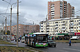 ЛАЗ-Е183А1 #2111 6-го маршрута на проспекте Героев Сталинграда напротив конечной "Улица Одесская"