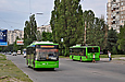 ЛАЗ-Е183А1 #3401 и #3411 34-го маршрута на улице Барабашова перед поворотом на улицу Блюхера