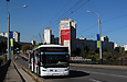 ЛАЗ-Е183А1 #3403 2-го маршрута на путепроводе по улице Ахсарова