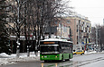 ЛАЗ-Е183А1 #3403 2-го маршрута на проспекте Науки между улицами Новгородской и Космической