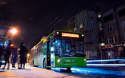 ЛАЗ-Е183А1 #3404 2-го маршрута на проспекте Правды в районе станции метро "Университет"