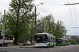 ЛАЗ-Е183А1 #3404 2-го маршрута на улице Проскуры перед отправлением от конечной станции "Проспект Жуковского"