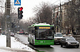 ЛАЗ-Е183А1 #3406 40-го маршрута на улице Деревянко в районе остановки "Улица Новопрудная"