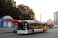 ЛАЗ-Е183А1 #3407 2-го маршрута на проспекте Людвига Свободы перед отправлением от остановки "Микрорайон 336"