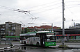 ЛАЗ-Е183А1 #3407 2-го маршрута на проспекте Науки поворачивает на конечную "Станция метро "Научная"