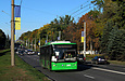 ЛАЗ-Е183А1 #3411 2-го маршрута на Белгородском шоссе между улицей Макаренко и улицей Деревянко