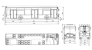 Габаритный чертеж троллейбуса ЛАЗ-Е183